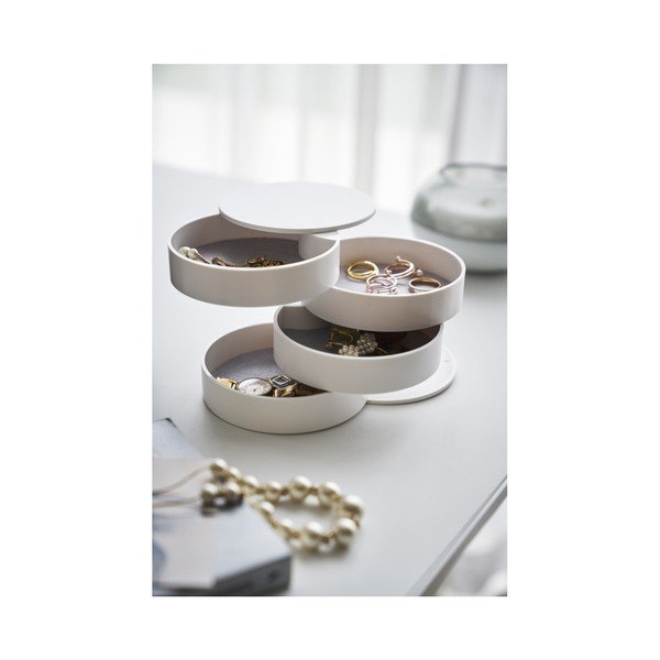 Bijela katna kutija za nakit YAMAZAKI Tower, ⌀ 10 cm-image-1