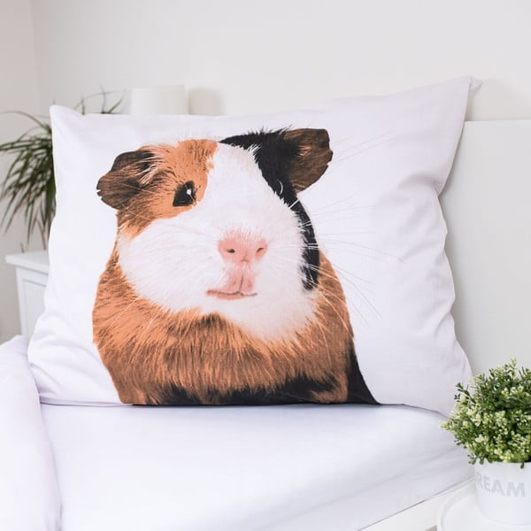Bijela pamučna dječja posteljina za krevet za jednu osobu 140x200 cm Guinea Pig – Jerry Fabrics-image-3