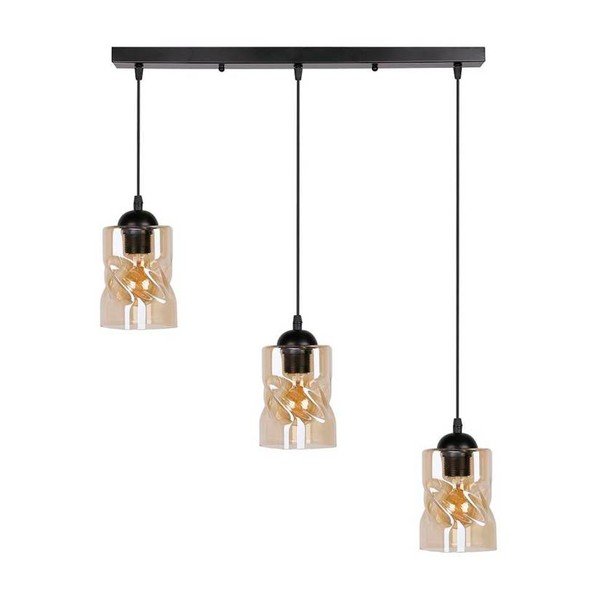 Crna visilica sa staklenim sjenilom 10x62 cm Felis - Candellux Lighting-image-3