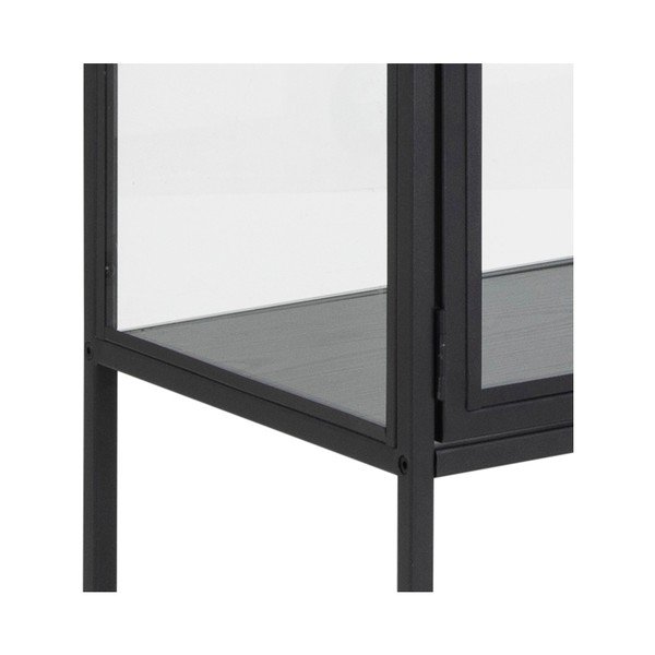 Crna vitrina Actona Seaford, 77 x 150 cm-image-3