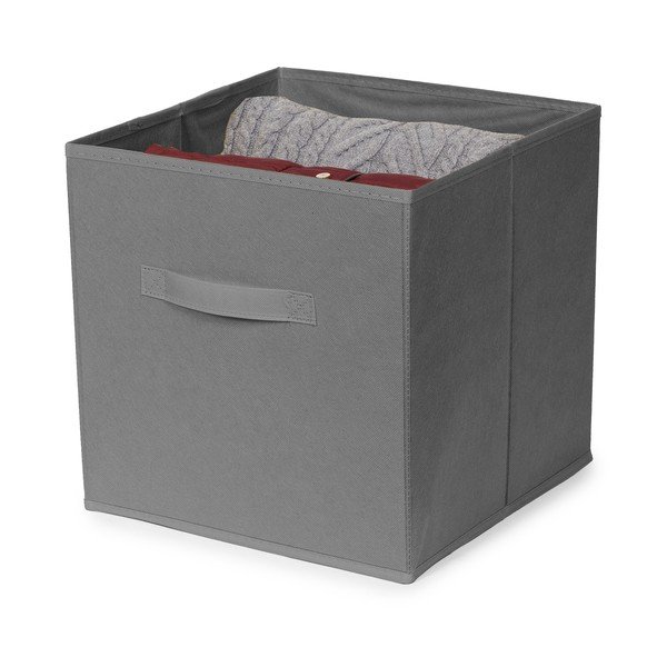 Tamno siva plastična kutija za pohranu 31x31x31 cm – Compactor-image-1