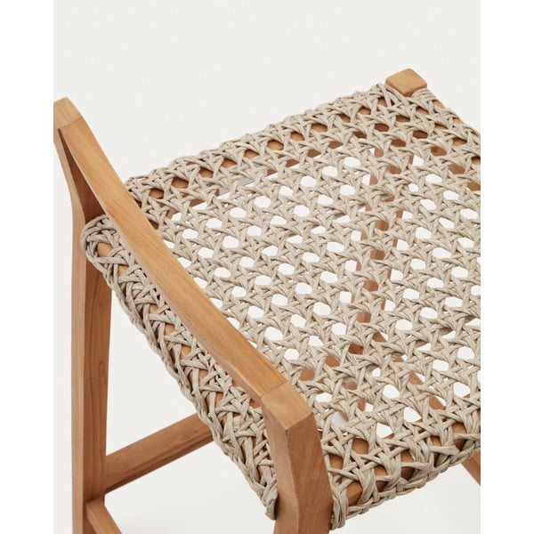 Vrtna barska stolica od masivnog drveta u prirodnoj boji Giverola – Kave Home-image-1