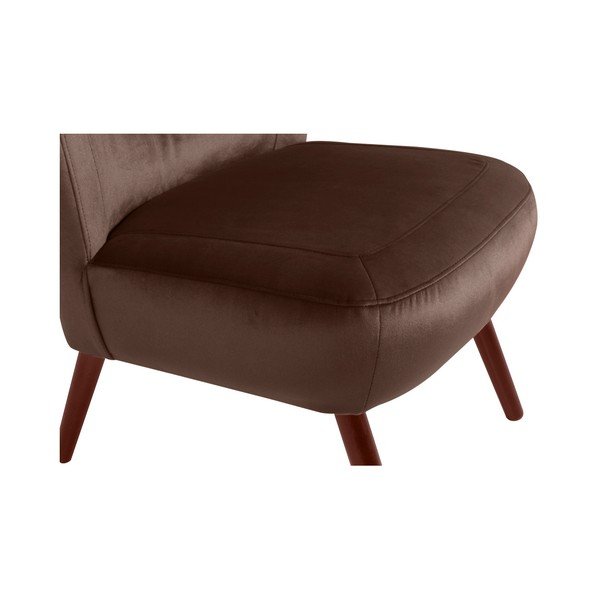 Tamnosmeđa fotelja Max Winzer Sari Velvet-image-3