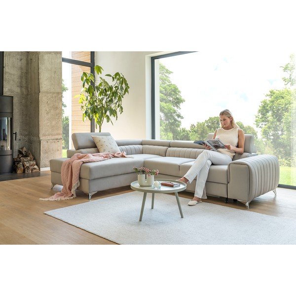 Tamno siva baršunasti sklopiva/s prostorom za odlaganje kutna garnitura (s lijevim kutom/u obliku slova L) Laurence – ELTAP-image-4