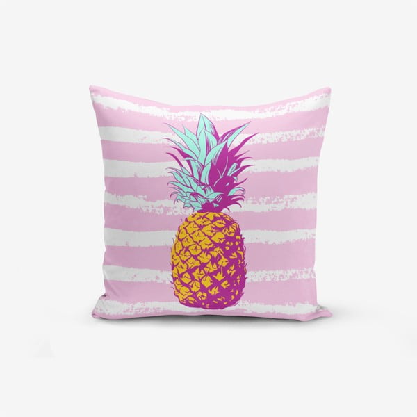 Pamučna navlaka za jastuk Minimalističke navlake za jastuke Šareni ananas, 45 x 45 cm