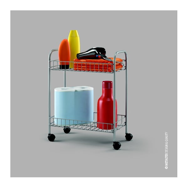 Mobilna polica na dvije razine Metaltex Greg, dužina 41 cm-image-2