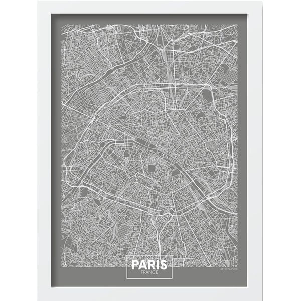 Plakat u okviru 40x55 cm Paris - Wallity