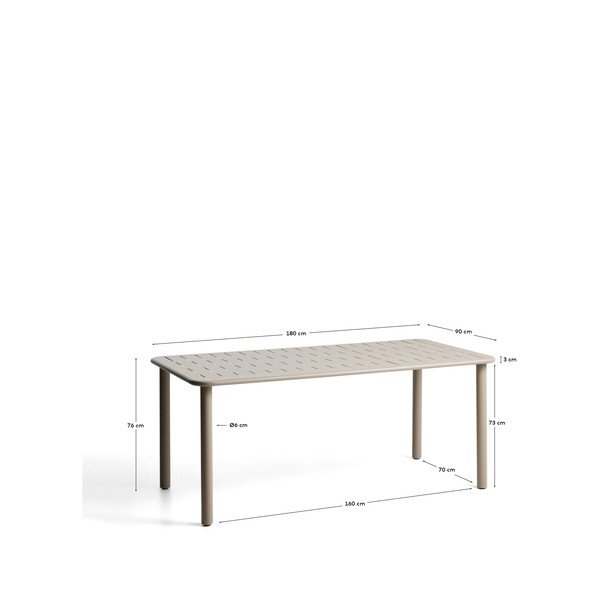 Željezni vrtni stol 90x180 cm Brai – Kave Home-image-1