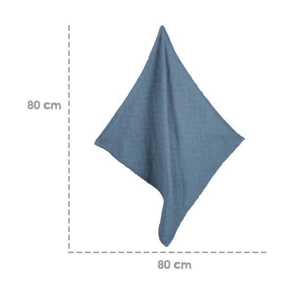 Plava pletena deka za bebe od organskog pamuka 80x80 cm Seashells – Roba-image-2