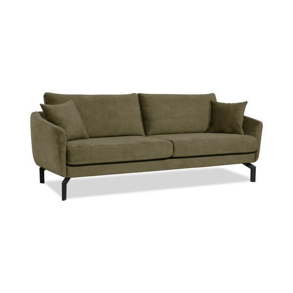 Zelena sofa s baršunastom površinom Scandic Magic, širine 230 cm-image-2