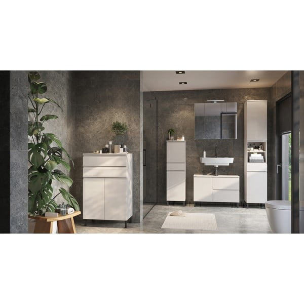 Krem nizak ormarić za ispod umivaonika 80x56 cm Salinas – Germania-image-1