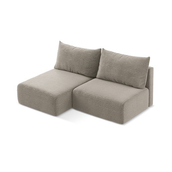 Bež sklopiva/s prostorom za odlaganje kutna garnitura (s lijevim kutom) Kalena – Makamii-image-3