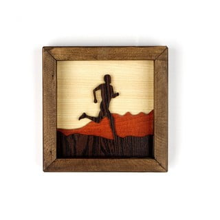 Drvena slika Kate Louise Running Man, 16 x 16 cm