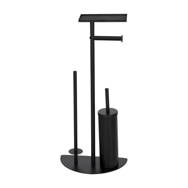 Crni željezni držač za WC papir sa četkom Cosenza – Wenko-image-1