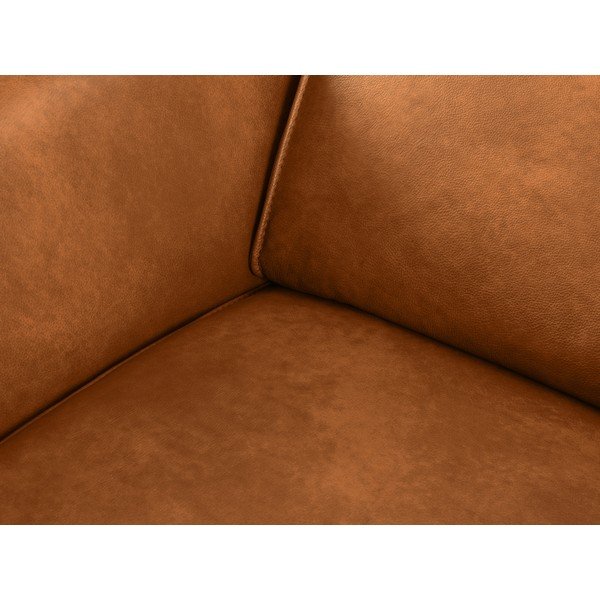 Svjetlo smeđa kožna sofa 103 cm Hubble – Windsor & Co Sofas-image-1