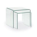 Stakleni stolići za kavu u setu 2 kom 50x50 cm Burano – Kave Home