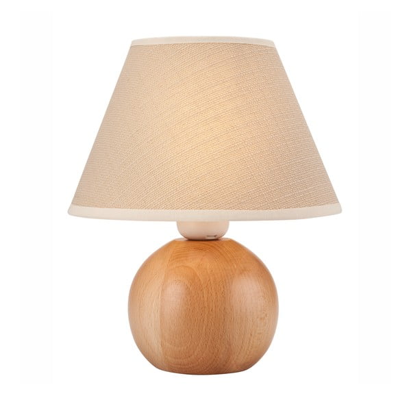 Bež stolna lampa s tekstilnim sjenilom (visina 24 cm) Ball – LAMKUR
