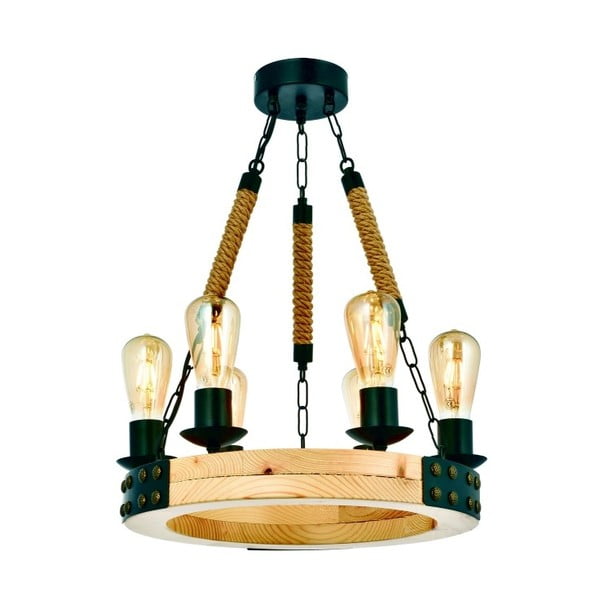 Viseća svjetiljka od grabovog drveta Alara Natural 6lı