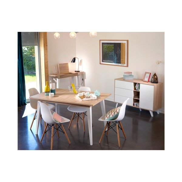 Bijela komoda sa svijetlosmeđim TemaHome Prism tijelom-image-3
