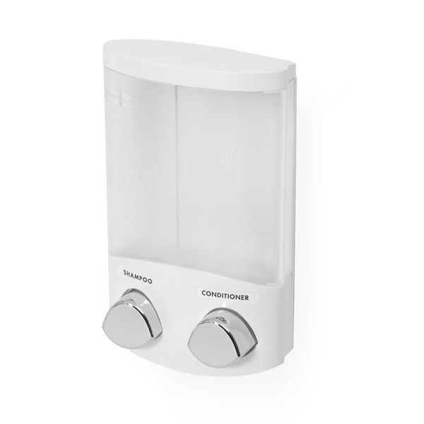 Bijeli plastičan samoljepljiv dozator sapuna 620 ml Duo – Compactor-image-3