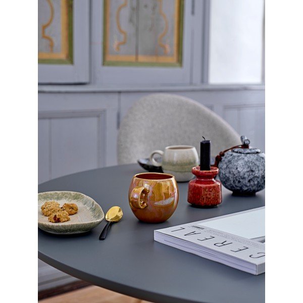 Zeleno-bijeli keramički tanjur za posluživanje Bloomingville Paula, 23,5 x 12,5 cm-image-1