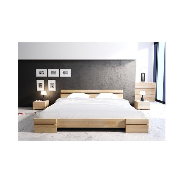 Noćni ormarić od bukovog drveta sa ladicom SKANDICA Sparta-image-3