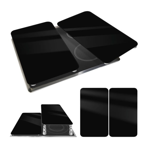 Zaštitni poklopci za štednjak u setu od kaljenog stakla 2 kom 30x52 cm Universal – Wenko-image-2