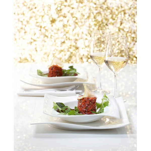 Bijeli porculanski desertni tanjur Maxwell & Williams Motion, 18 x 18 cm-image-1