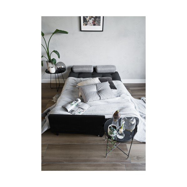 Sofa na razvlačenje Karup Indija crna / tamno siva / granit siva-image-4