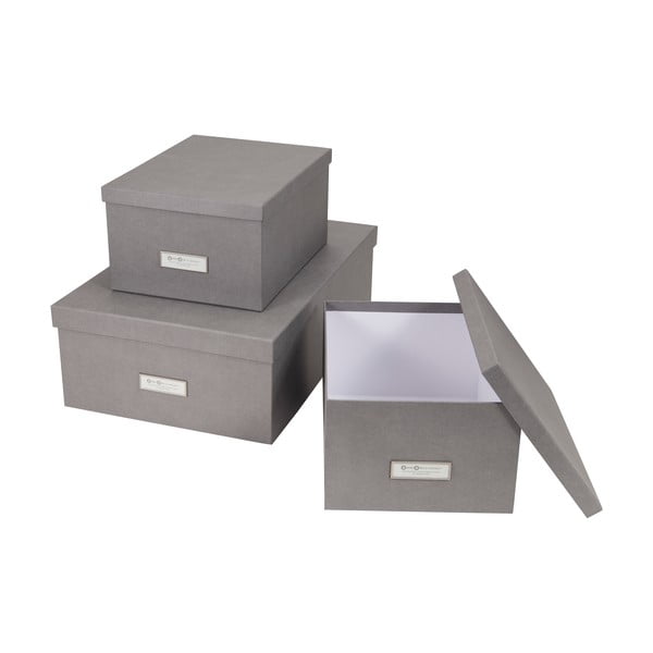 Set od 3 sive kutije za pohranu Bigso Box of Sweden Inge-image-2