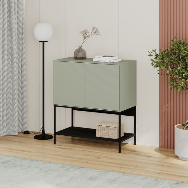 Zeleni/crni ormarić 80x90x40 cm Amira – Marckeric-image-3
