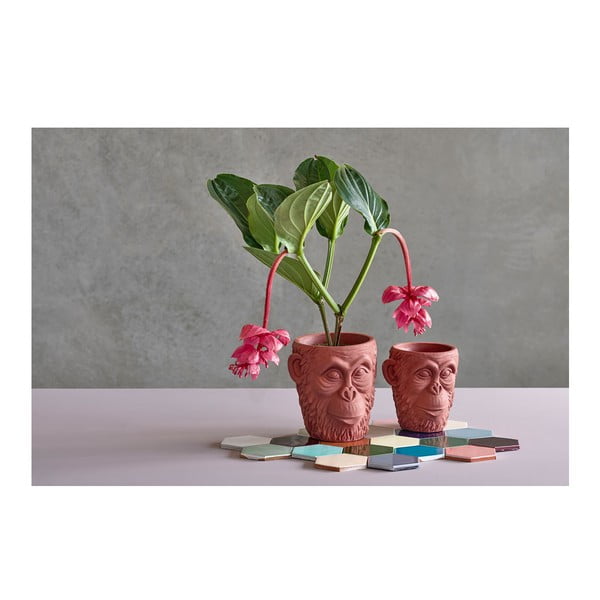 Crvena posuda za cvijeće Villa Collection Calbe, visina 19 cm-image-1