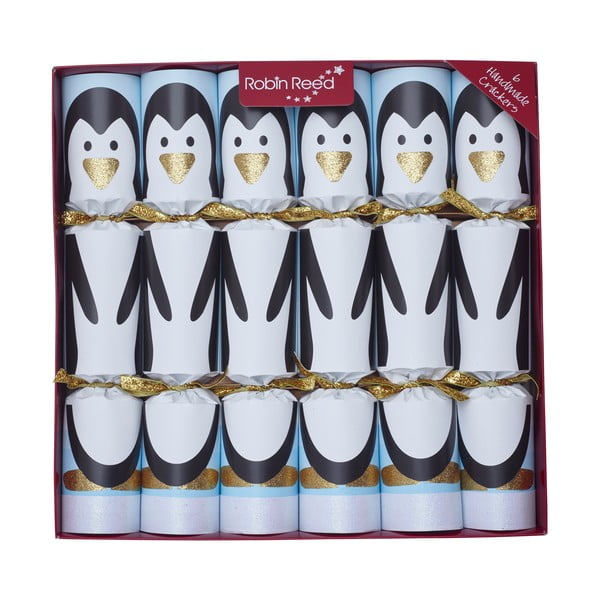 Božićni praskavci u setu od 6 kom Racing Penguin - Robin Reed
