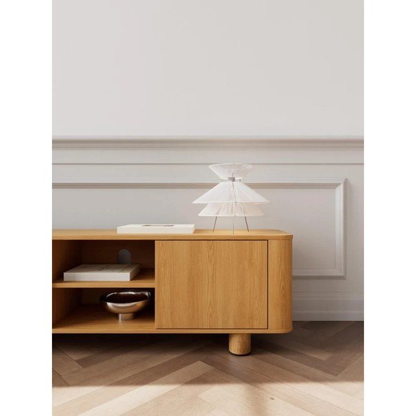 TV komoda u dekoru hrasta u prirodnoj boji 160x50x40 cm Atmore – Actona-image-1