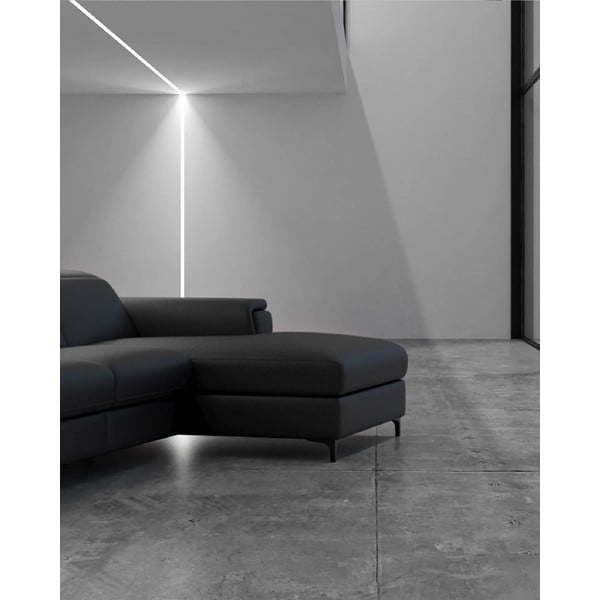 Tamno siva kožna kutna garnitura (s desnim kutom) Brito – MESONICA-image-4