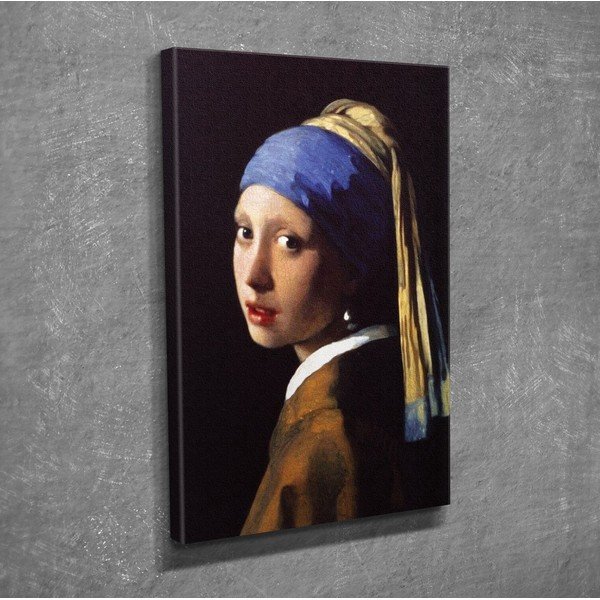 Zidna reprodukcija na platnu Johannes Vermeer The Girl with Pearl, 30 x 40 cm-image-2