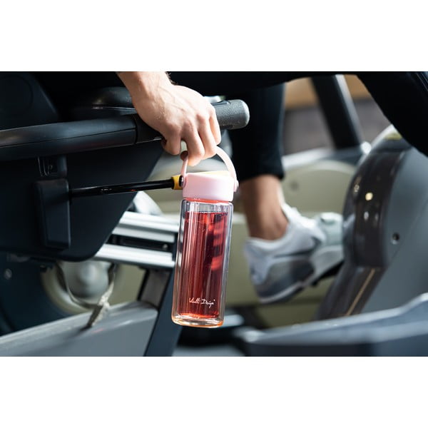 Ružičasta staklena boca za vodu 350 ml Fuori – Vialli Design-image-3