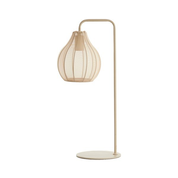 Bež stolna lampa s tekstilnim sjenilom (visina 60,5 cm) Elati – Light & Living