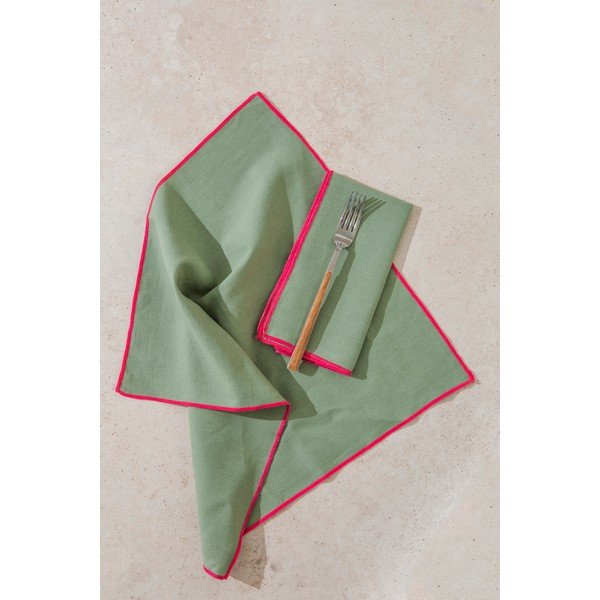 Laneni ubrusi u setu 4 kom Contrast Edge – Really Nice Things-image-1