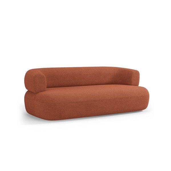 Sofa od bouclé tkanine boja terakote 178 cm Jenny – Micadoni -image-1