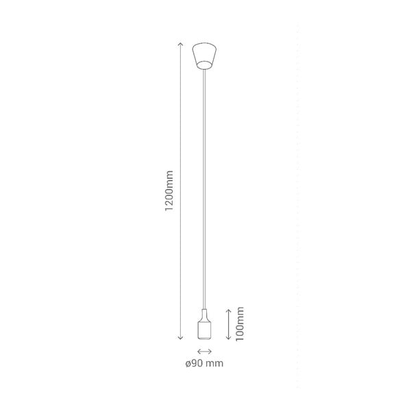 Siva viseća svjetiljka bez sjenila SULION Vintage-image-1