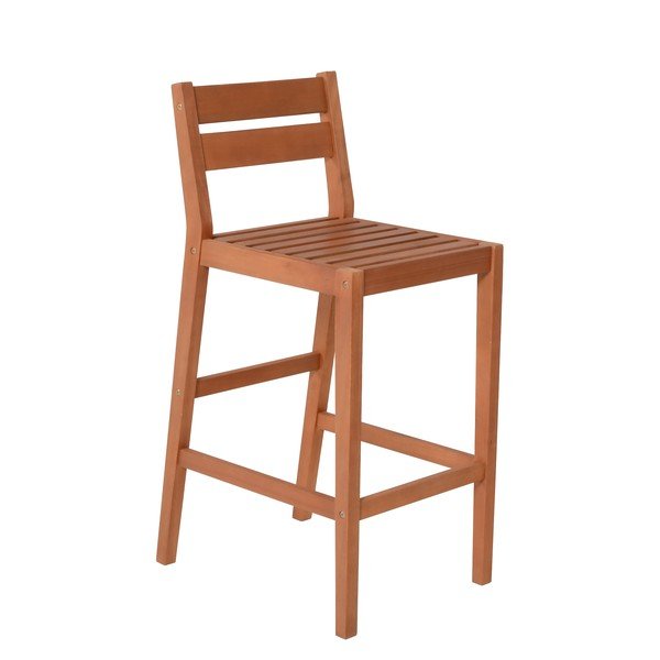 Vrtni set barskih stolica i stola od masivnog eukaliptusa u prirodnoj boji za 4 osobe Maine – Garden Pleasure-image-3