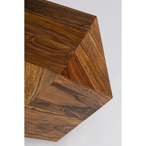 Stolić za kavu od masivnog sheesham drveta u tamnoj prirodnoj boji 42x42 cm Egypt – Bizzotto-image-4