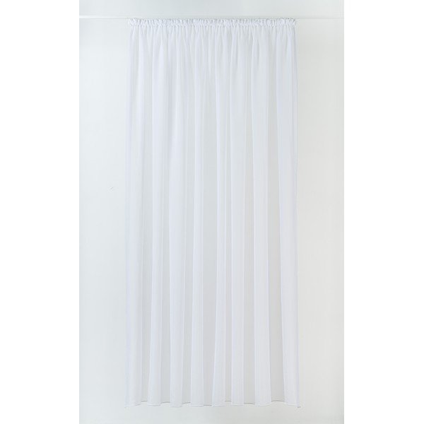Bijela prozirna zavjesa od voila 140x245 cm Crush – Mendola Fabrics