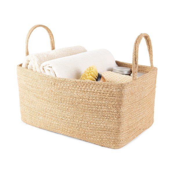 Košara za pohranu od jute Compactor, 34 x 23 cm-image-2