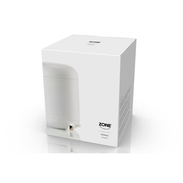 Bijela plastična kanta za smeće s pedalom 4 l Sensu – Zone-image-1