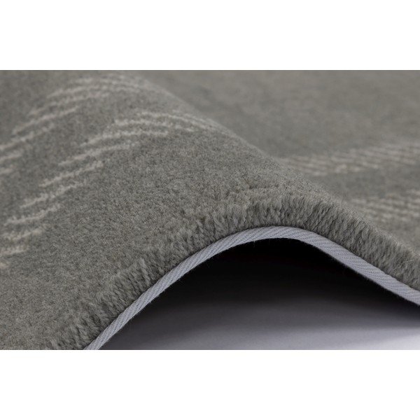 Antracitno sivi vuneni tepih 133x190 cm Calisia M Grid Rim – Agnella-image-2