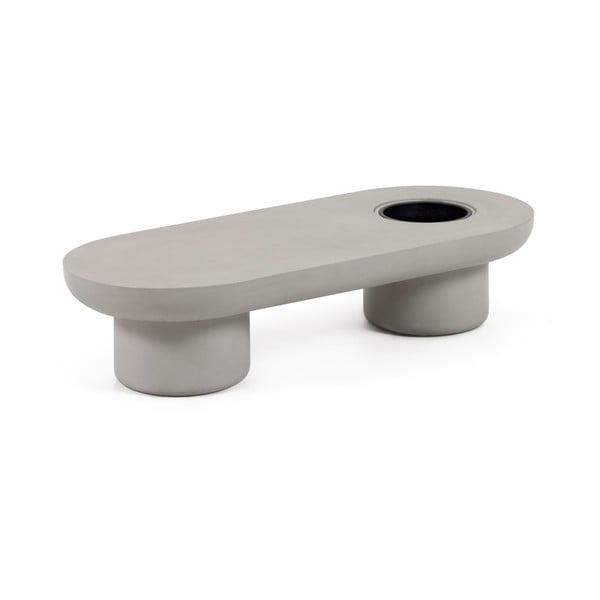 Vrtni betonski konferencijski stol Kave Home Taimi, 140 x 60 cm