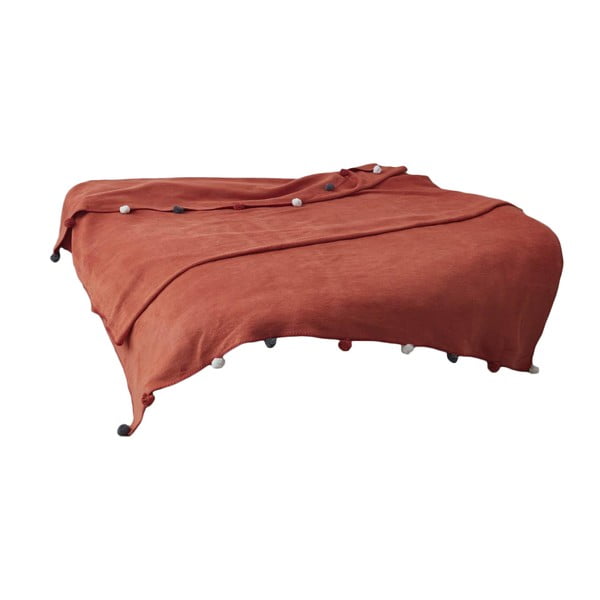 Ciglasti prekrivač od flisa 150x200 cm Pom Pom – Mijolnir