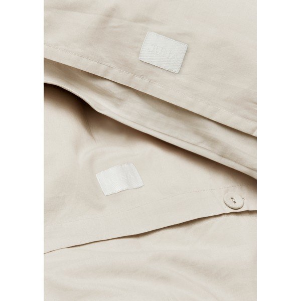 Bež posteljina za krevet za jednu osobu od pamučnog perkala 140x200 cm Christmas Fable – JUNA-image-3